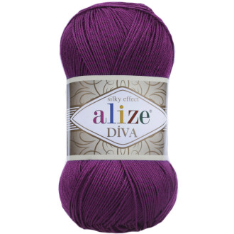 Alize Diva El Örgü İpi 297 Mürdüm - Alize