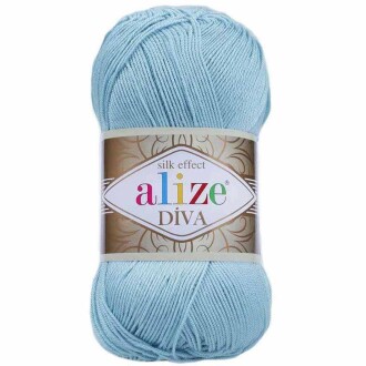 Alize Diva El Örgü İpi 346 Gök Mavisi - Alize