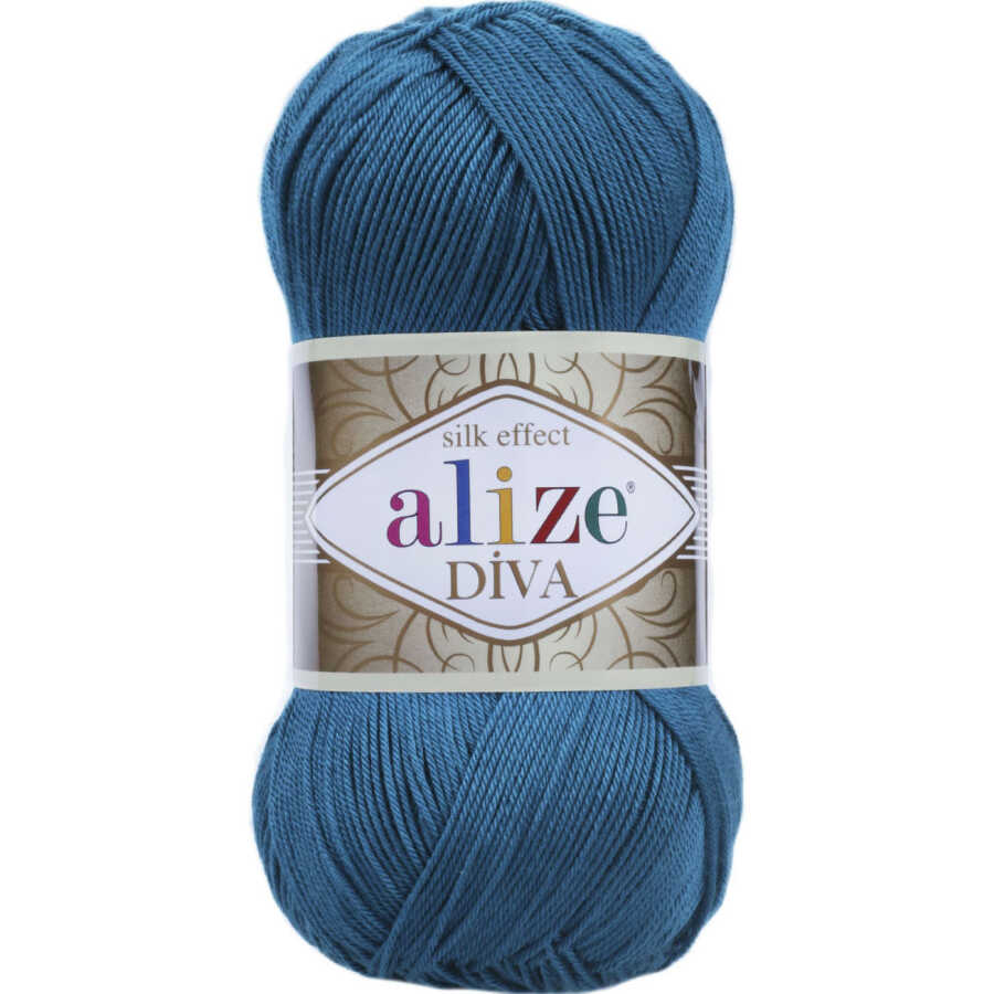 Alize Diva El Örgü İpi 646 Mikanos Mavi