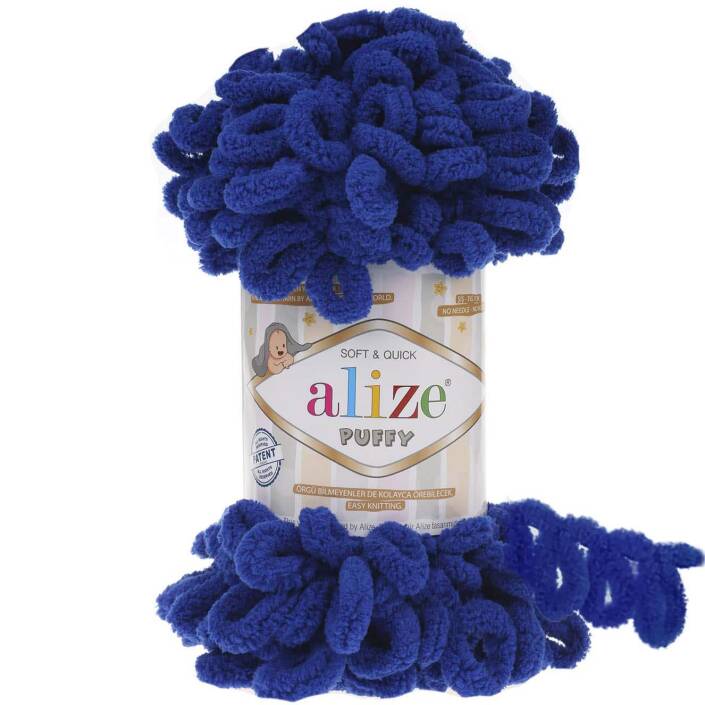 Alize Puffy El Örgü İpi 141 Saks Mavisi - 1