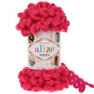 Alize Puffy El Örgü İpi 149 Fuşya - Alize