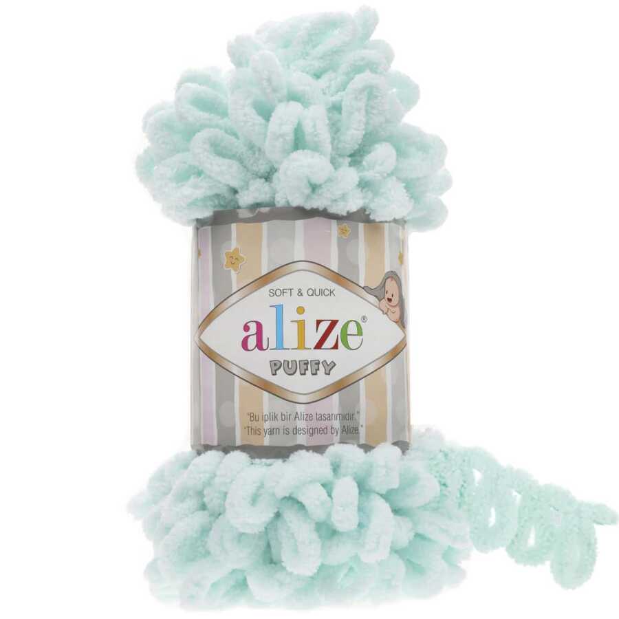 Alize Puffy El Örgü İpi 15 Su Yeşili