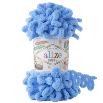 Alize Puffy El Örgü İpi 289 Mavi - Alize