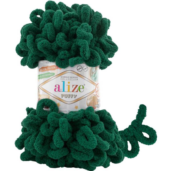 Alize Puffy El Örgü İpi 30 Zümrüt - 1