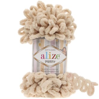 Alize Puffy El Örgü İpi 310 Bal Köpüğü - Alize