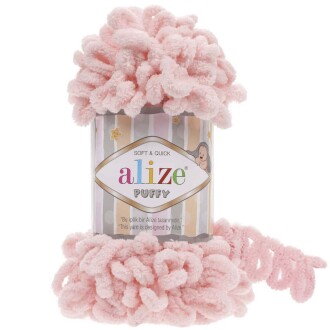 Alize Puffy El Örgü İpi 340 Pudra Pembe - Alize