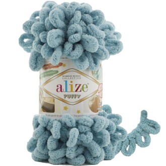Alize Puffy El Örgü İpi 414 Turkuaz - Alize