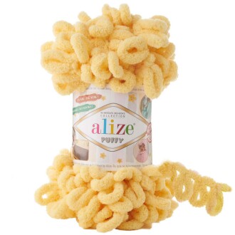 Alize Puffy El Örgü İpi 509 Limon Sarı - Alize