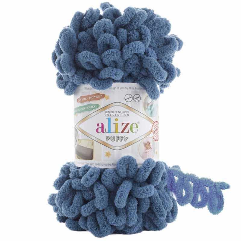 Alize Puffy El Örgü İpi 637 Havacı İndigo