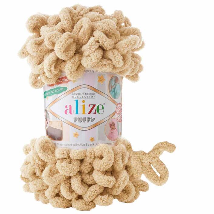 Alize Puffy El Örgü İpi 95 Deve Tüyü - 1