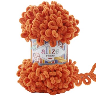 Alize Puffy Fine El Örgü İpi 06 Portakal - Alize