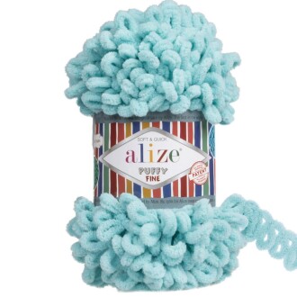 Alize Puffy Fine El Örgü İpi 263 Turkuaz - Alize