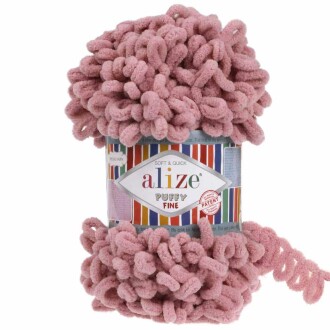 Alize Puffy Fine El Örgü İpi 295 Pembe Gül - Alize
