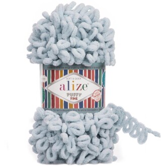Alize Puffy Fine El Örgü İpi 500 Gri - Alize