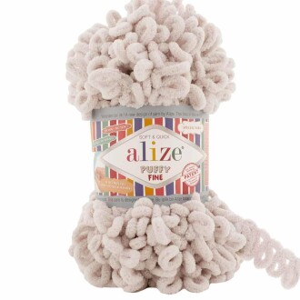 Alize Puffy Fine El Örgü İpi 599 Fil Dişi - Alize