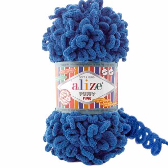 Alize Puffy Fine El Örgü İpi 637 Havacı İndigo - Alize