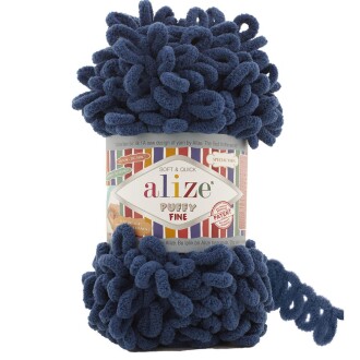 Alize Puffy Fine El Örgü İpi 93 Lacivert - Alize