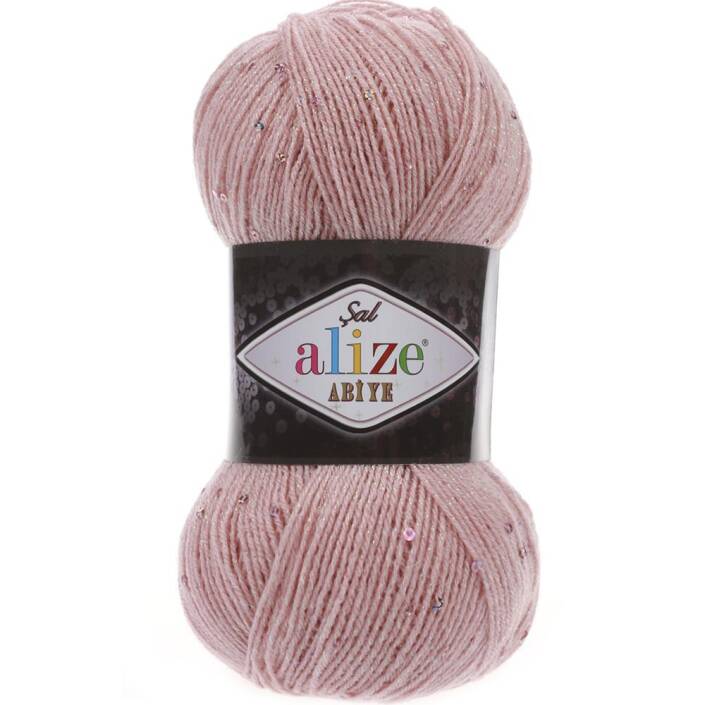 Alize Şal Abiye Pullu İp 161 Pudra - 1