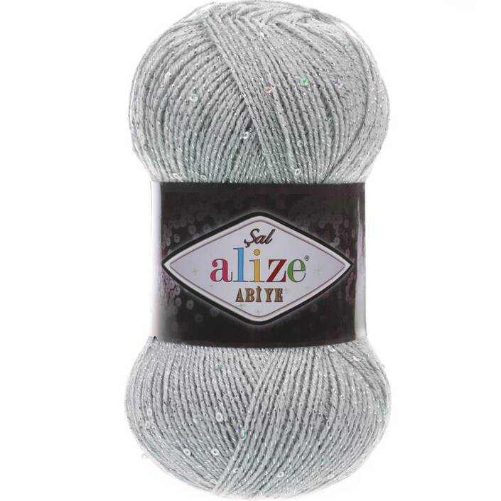 Alize Şal Abiye Pullu İp 21 Gri - 1