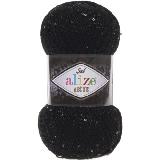 Alize Şal Abiye Pullu İp 60 Siyah - Alize