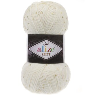 Alize Şal Abiye Pullu İp 62 Krem - Alize