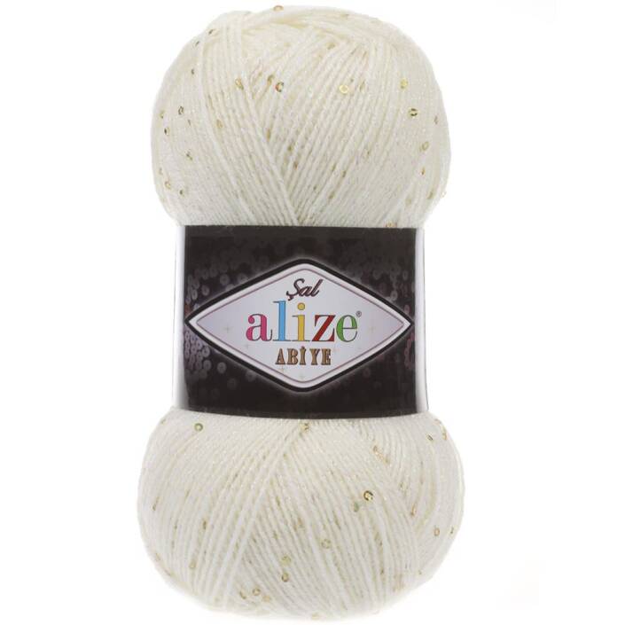 Alize Şal Abiye Pullu İp 62 Krem - 1