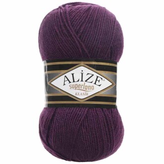 Alize Superlana Klasik Örgü İpi 111 Mürdüm - Alize