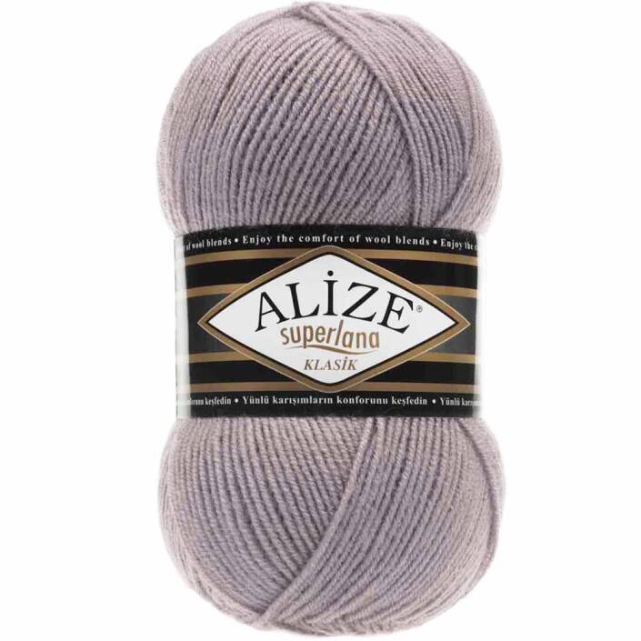 Alize Superlana Klasik Örgü İpi 142 Gül Grisi - 1