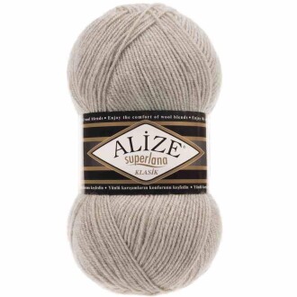 Alize Superlana Klasik Örgü İpi 152 Bej Melanj - Alize