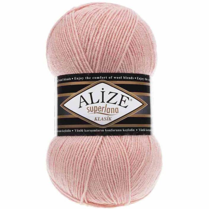 Alize Superlana Klasik Örgü İpi 363 Gelin Pembesi - 1