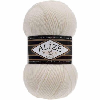 Alize Superlana Klasik Örgü İpi 62 Açık Krem - Alize