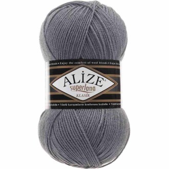 Alize Superlana Klasik Örgü İpi 87 Kömür Grisi - Alize