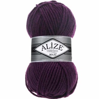 Alize Superlana Maxi Örgü İpi 111 Mürdüm - Alize