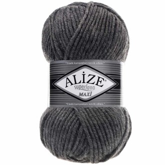 Alize Superlana Maxi Örgü İpi 182 Orta Gri Melanj - Alize