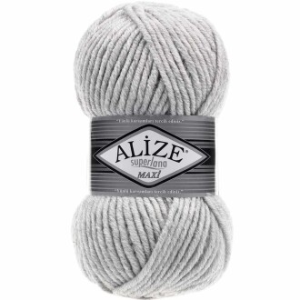 Alize Superlana Maxi Örgü İpi 208 Açık Gri Melanj - Alize
