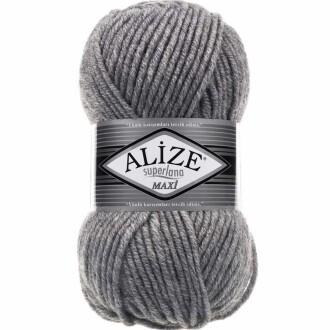 Alize Superlana Maxi Örgü İpi 21 Gri Melanj - Alize
