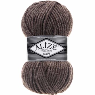 Alize Superlana Maxi Örgü İpi 240 Sütlü Kahve Melanj - Alize
