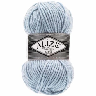 Alize Superlana Maxi Örgü İpi 480 Açık Mavi - Alize