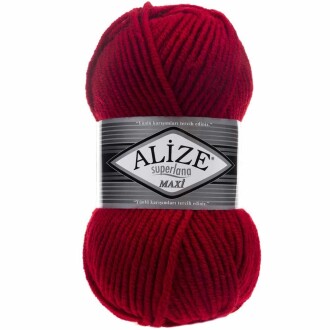 Alize Superlana Maxi Örgü İpi 56 Kırmızı - Alize