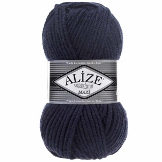Alize Superlana Maxi Örgü İpi 58 Lacivert - Alize