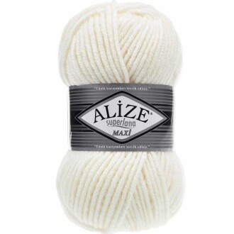 Alize Superlana Maxi Örgü İpi 62 Açık Krem - Alize