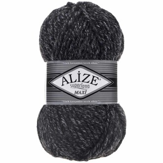 Alize Superlana Maxi Örgü İpi 800 Jaspe Antrasit - Alize