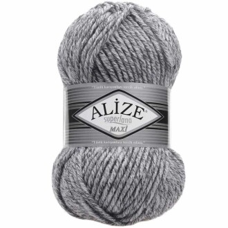 Alize Superlana Maxi Örgü İpi 801 Jaspe Gri - Alize