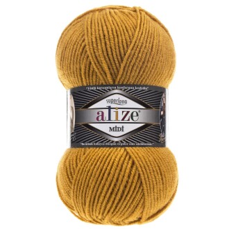 Alize Superlana Midi Örgü İpi 02 Hardal - Alize