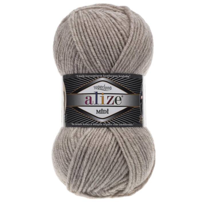 Alize Superlana Midi Örgü İpi 152 Bej Melanj - 1