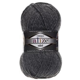 Alize Superlana Midi Örgü İpi 182 Gri Melanj - Alize