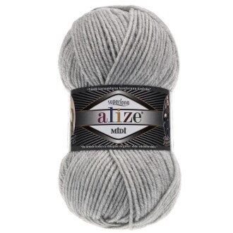 Alize Superlana Midi Örgü İpi 208 Açık Gri Melanj - Alize