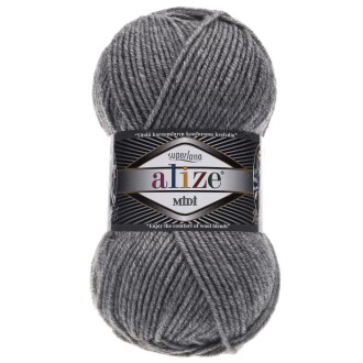 Alize Superlana Midi Örgü İpi 21 Gri Melanj - Alize