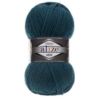 Alize Superlana Midi Örgü İpi 212 Petrol Mavisi - Alize