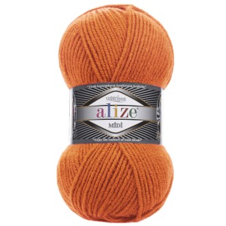 Alize Superlana Midi Örgü İpi 225 Turuncu - Alize